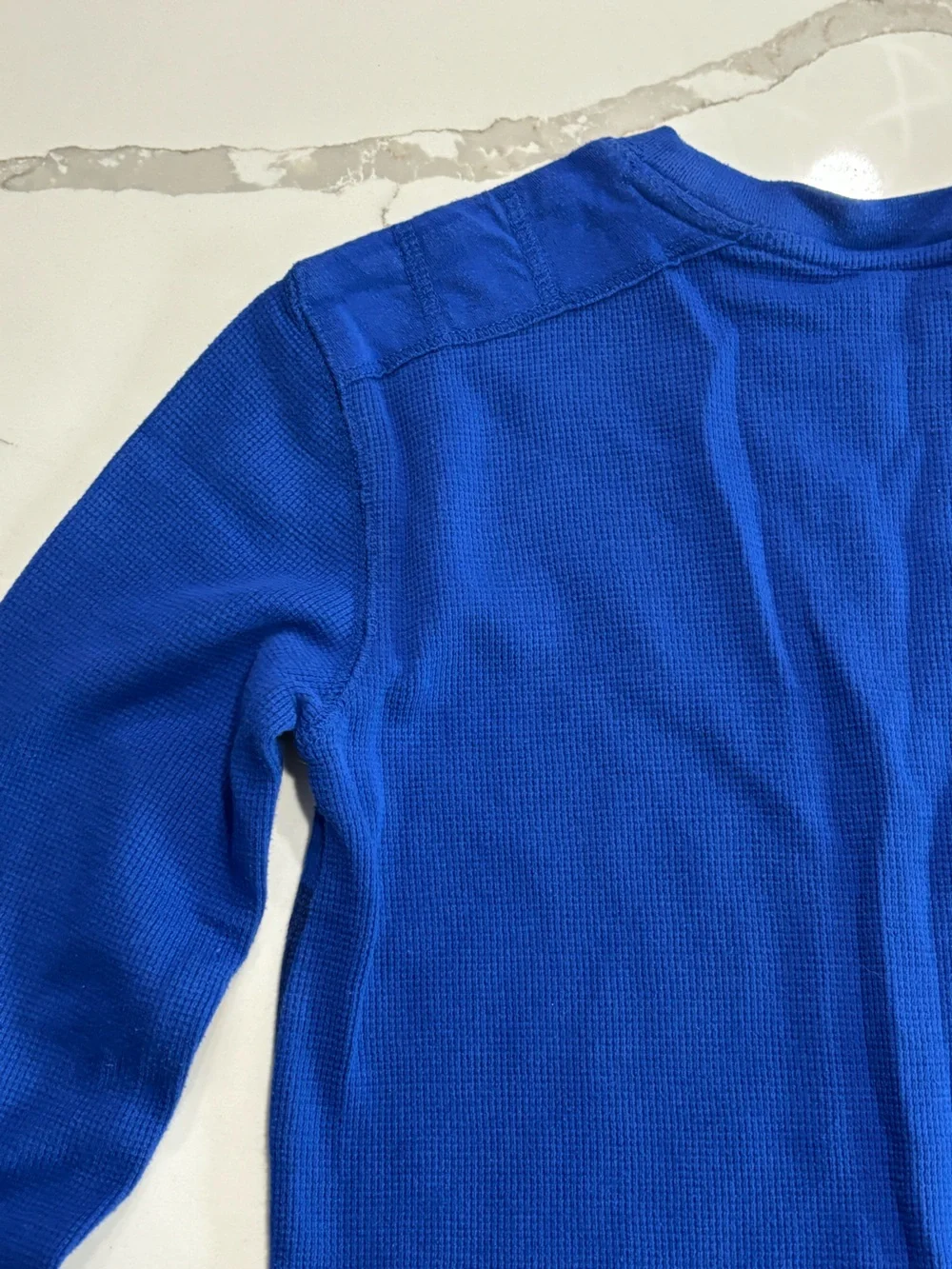 Epic Threads Boys Royal Blue Long Sleeve Thermal T Shirt Cotton blend Size Small